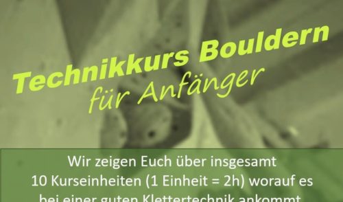 Artikelbild zu Artikel 2025/2026 – Technikkurs Bouldern (10x im Winter)